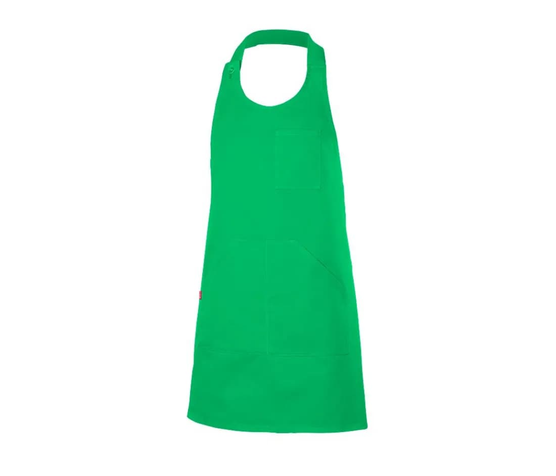 Short Buttoned Bib Apron