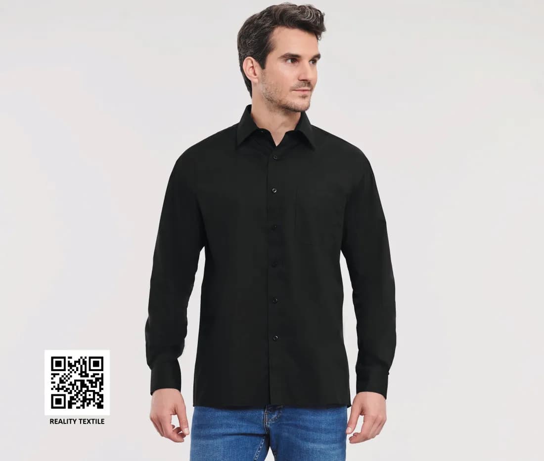 Men's Long Sleeve Classic Polycotton Poplin Shirt