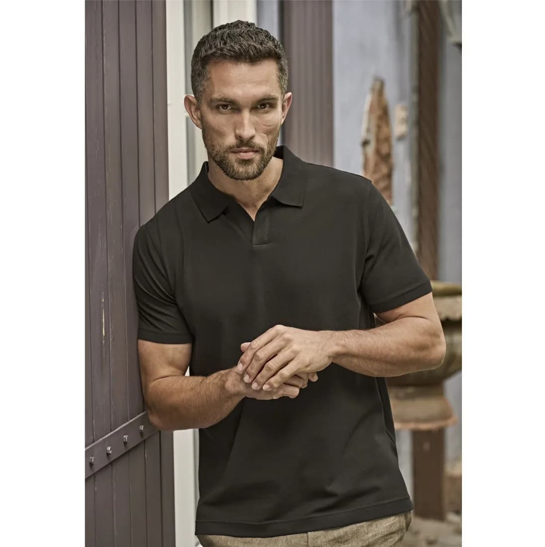 Luxury Stretch V-Neck Polo