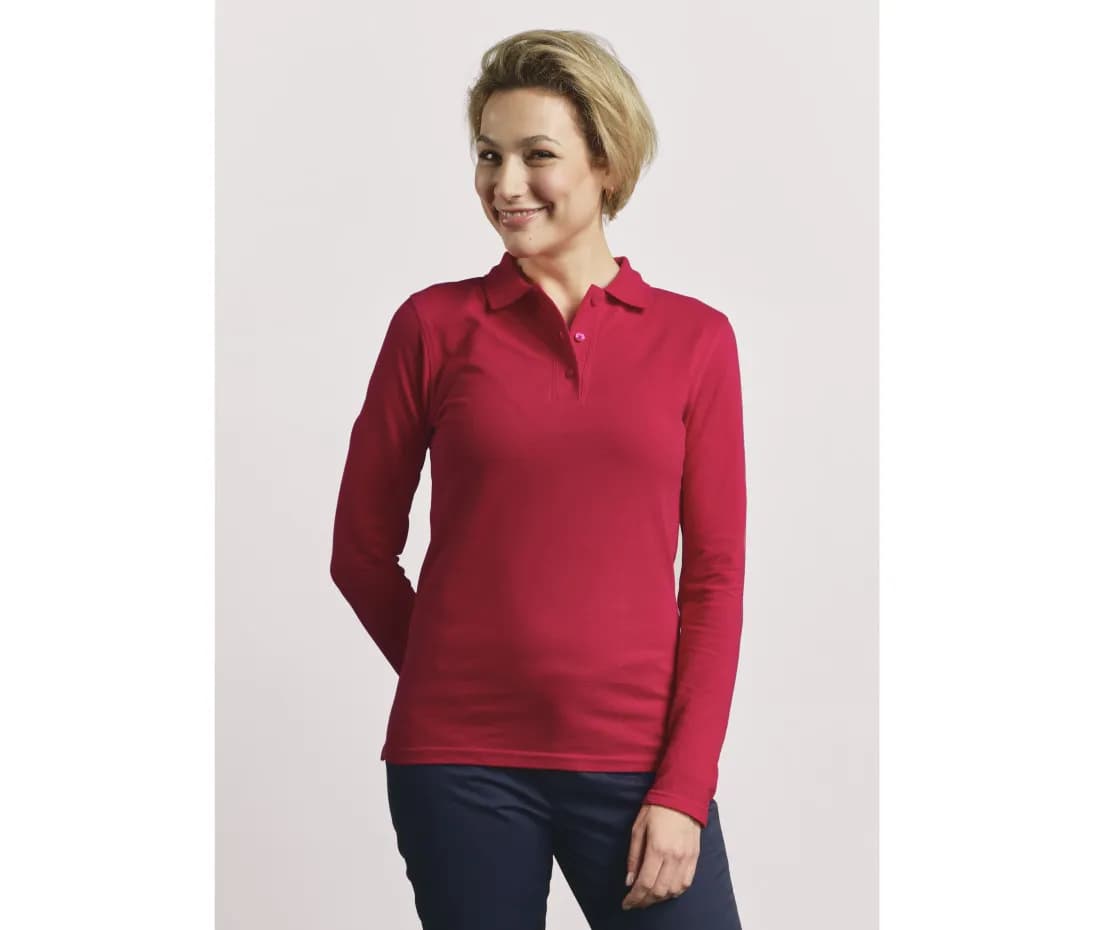 Women’s Long Sleeve Heavy Polo Shirt