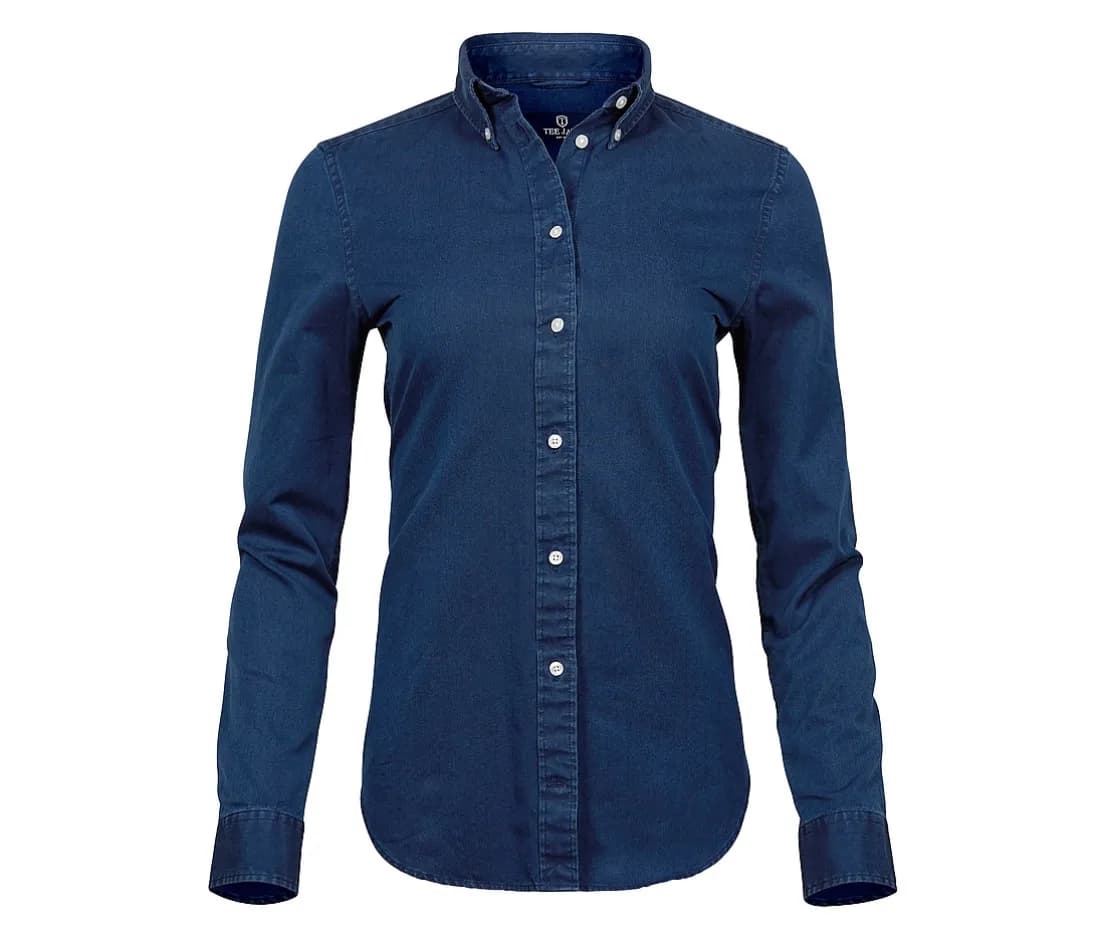 Damen Freizeithemd aus Twill – Indigo