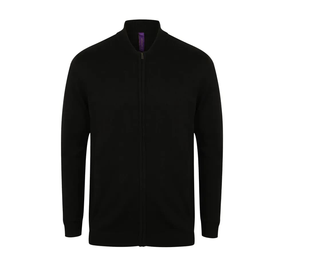 Blouson bomber en maille – Noir