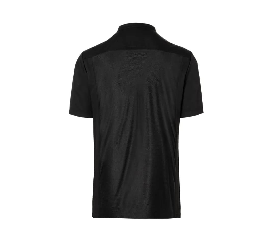 Short Sleeve Throw-Over Chef Shirt Basic – Schwarz – Rückansicht