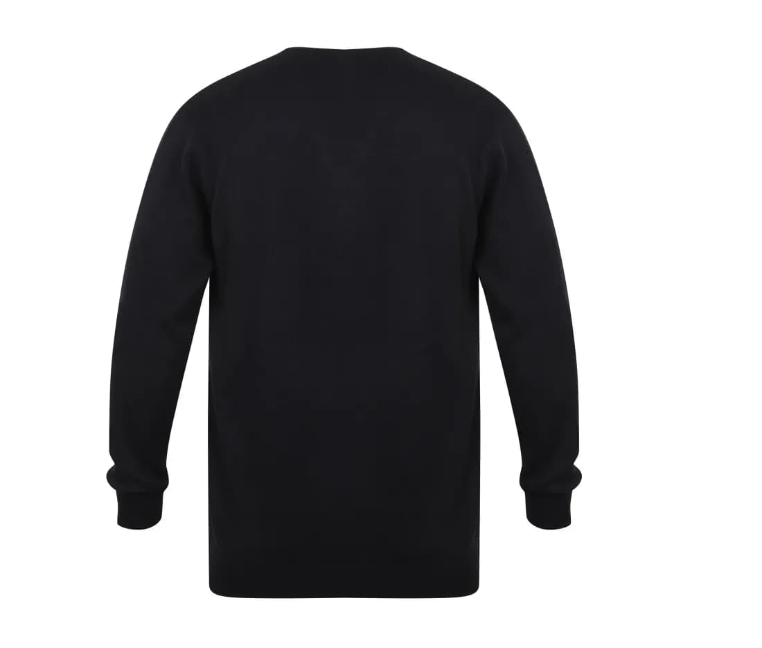 Pull col V homme – Marine – vue de dos