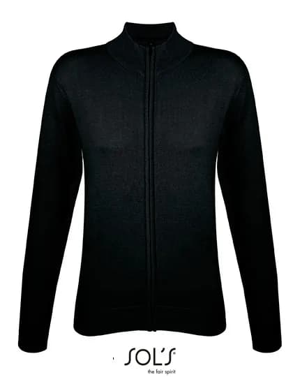 Women’s Zipped Knitted Cardigan Gordon – Schwarz