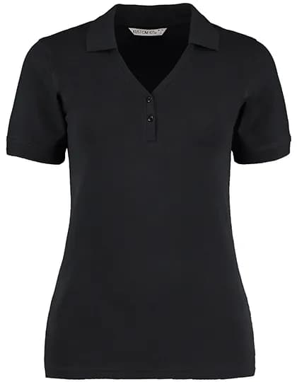 Regular Fit Comfortec® V Neck Polo – Noir