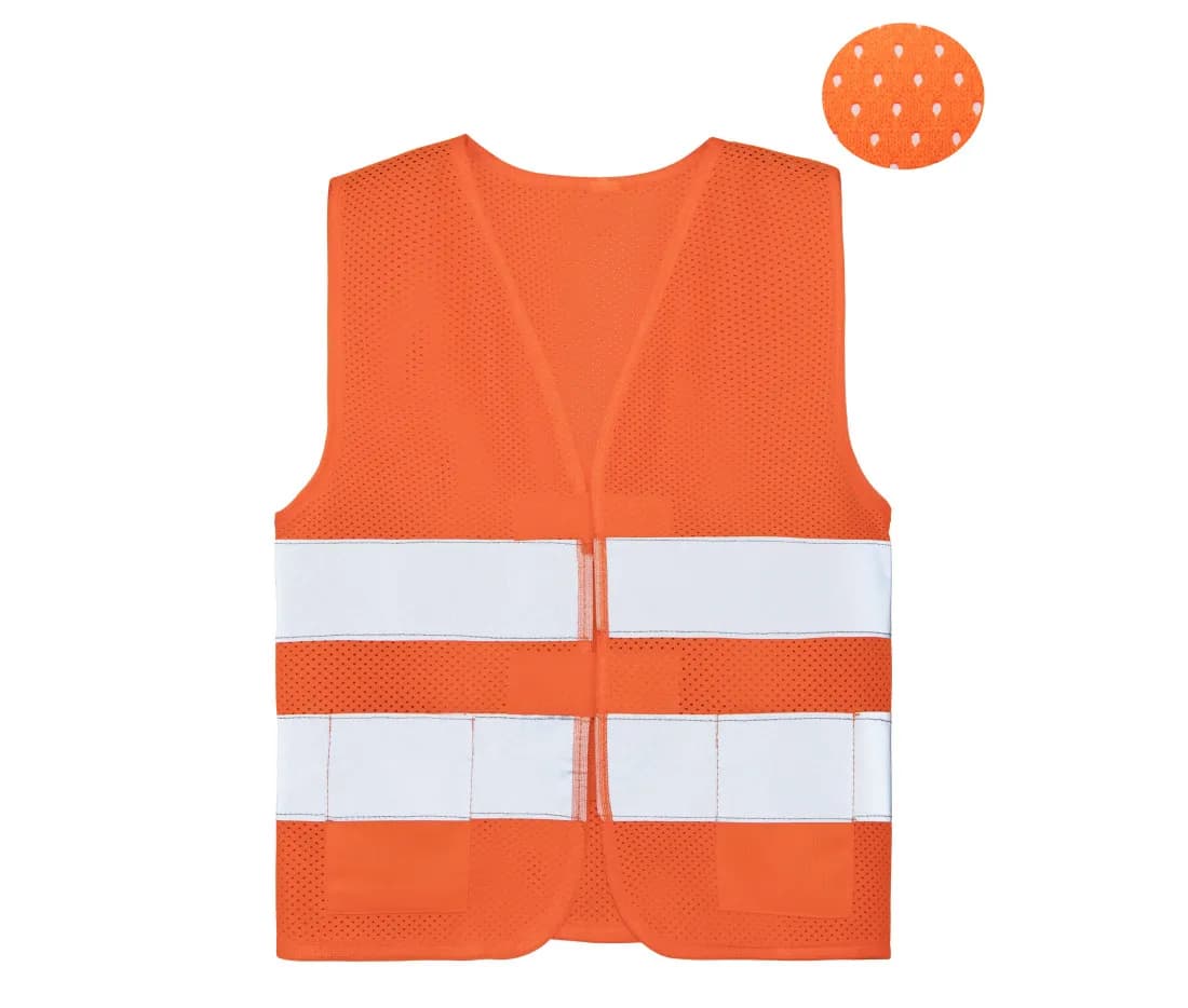 Gilet haute visibilité en filet enfant – Orange fluo