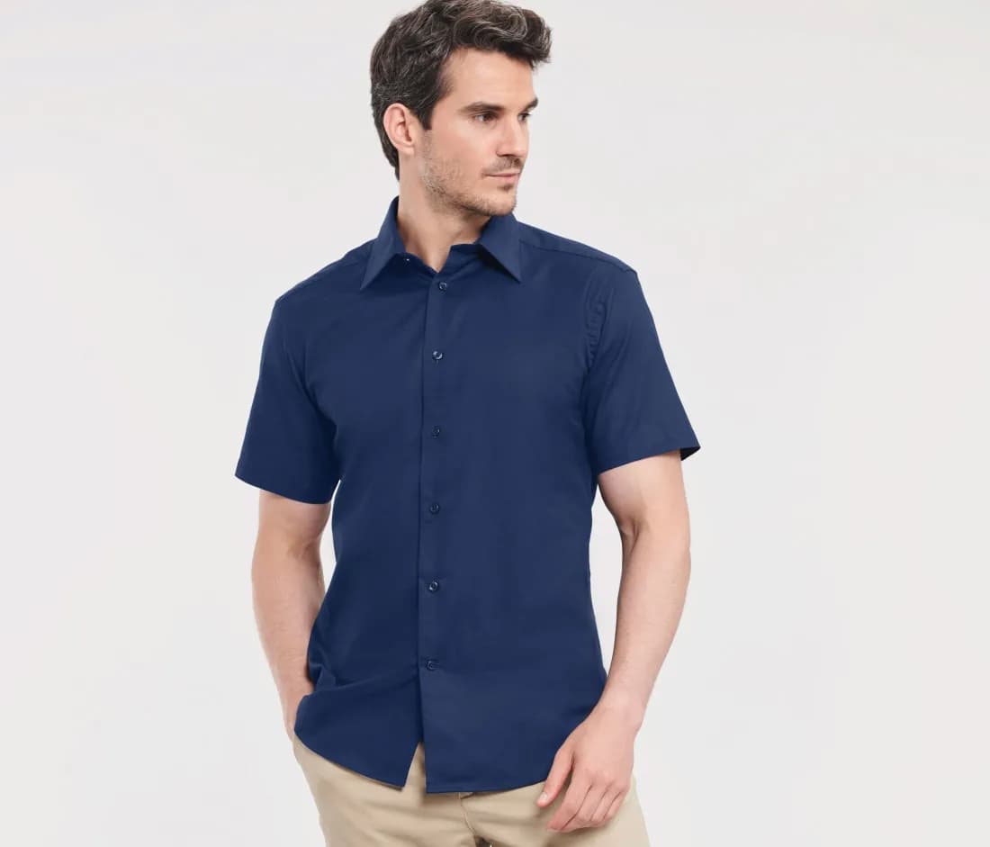 Men's Short Sleeve Tailored Oxford Shirt