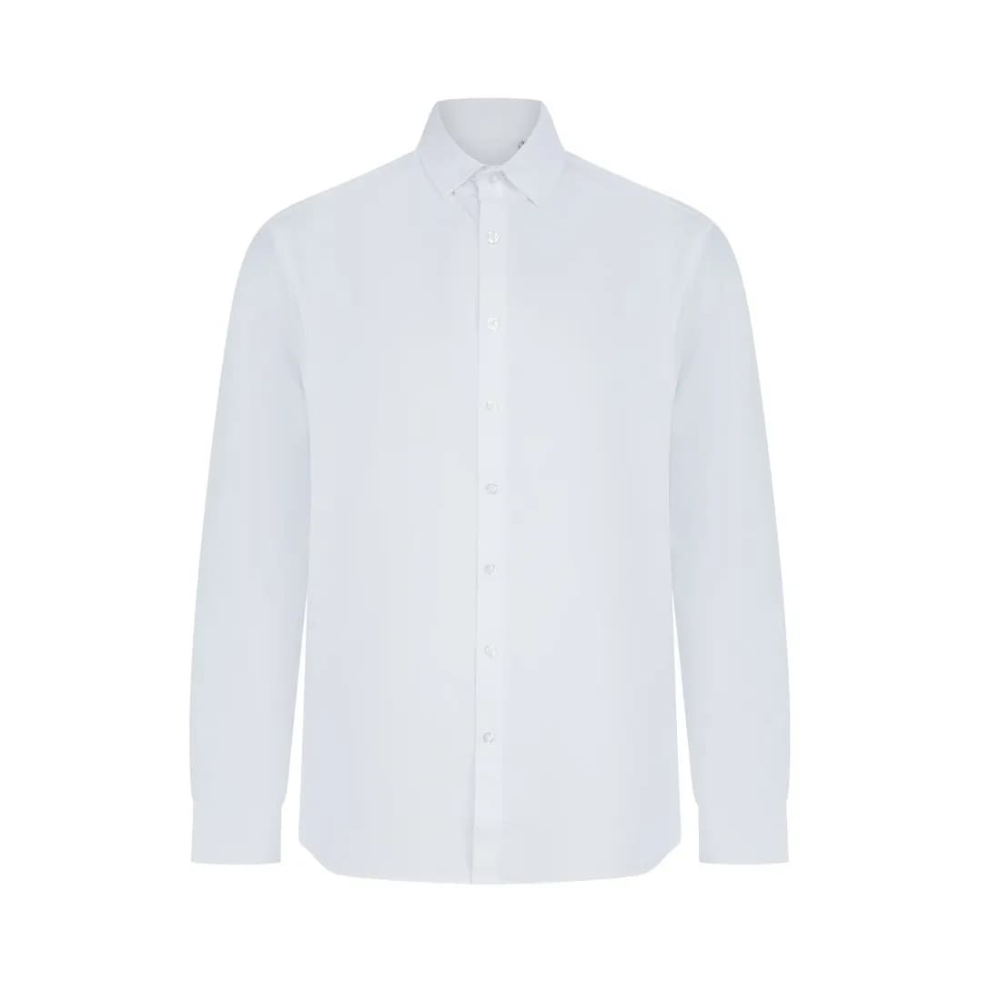 Chemise manches longues Coolplus® toucher coton homme – Blanc