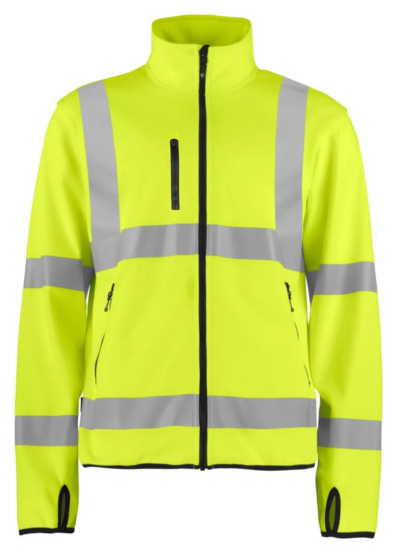 6105 Leichte Warnschutz Softshell Jacke EN ISO 20471 Klasse 3