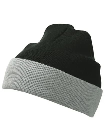 Knitted Cap – Noir / Gris