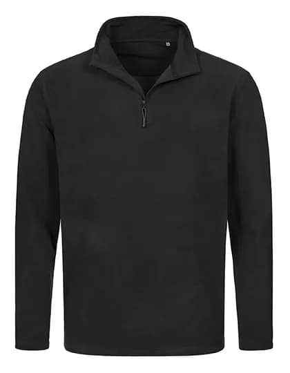 Classic Fleece Half-Zip – Schwarz