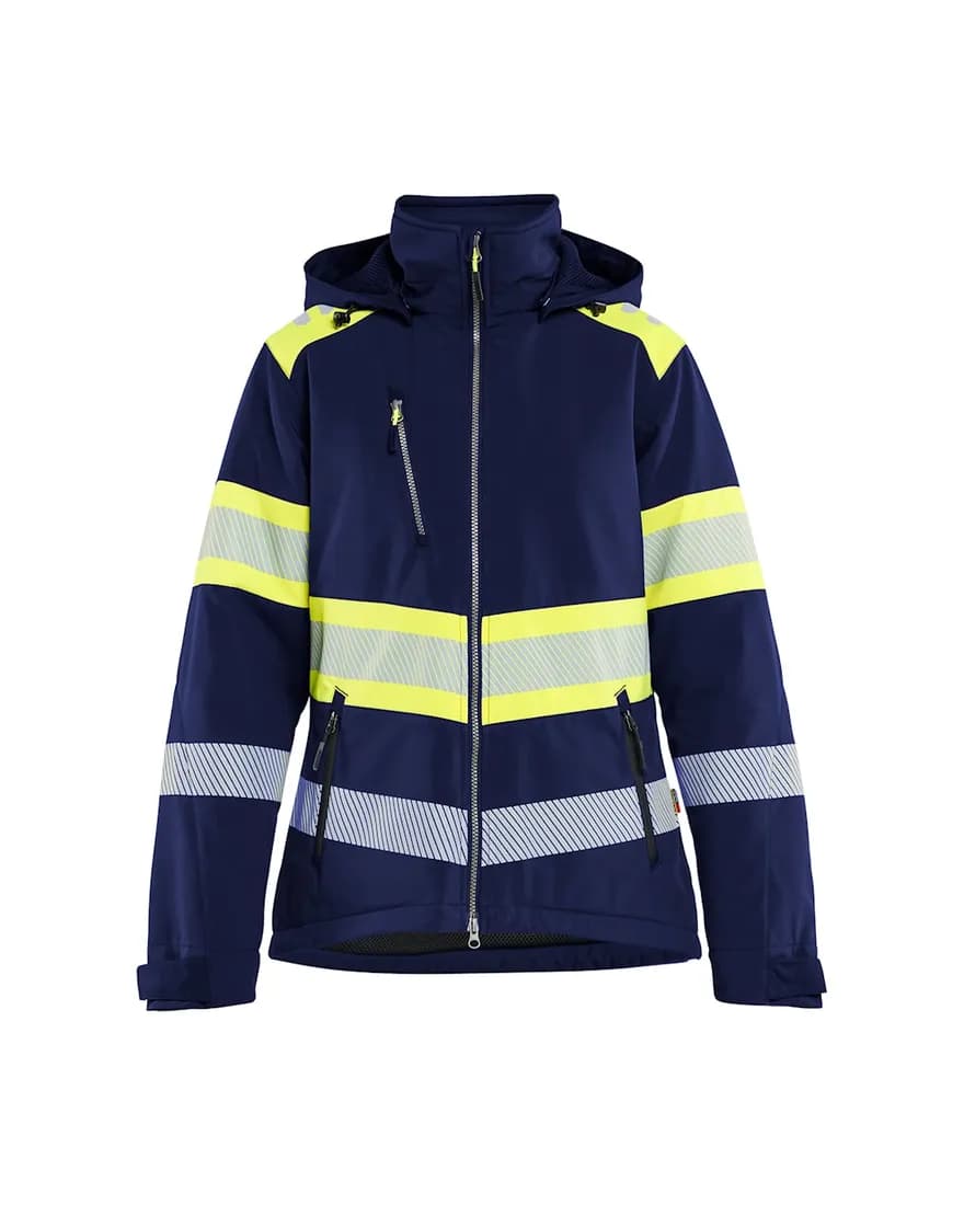 Damen High Vis Softshell Winterjacke leicht gefüttert