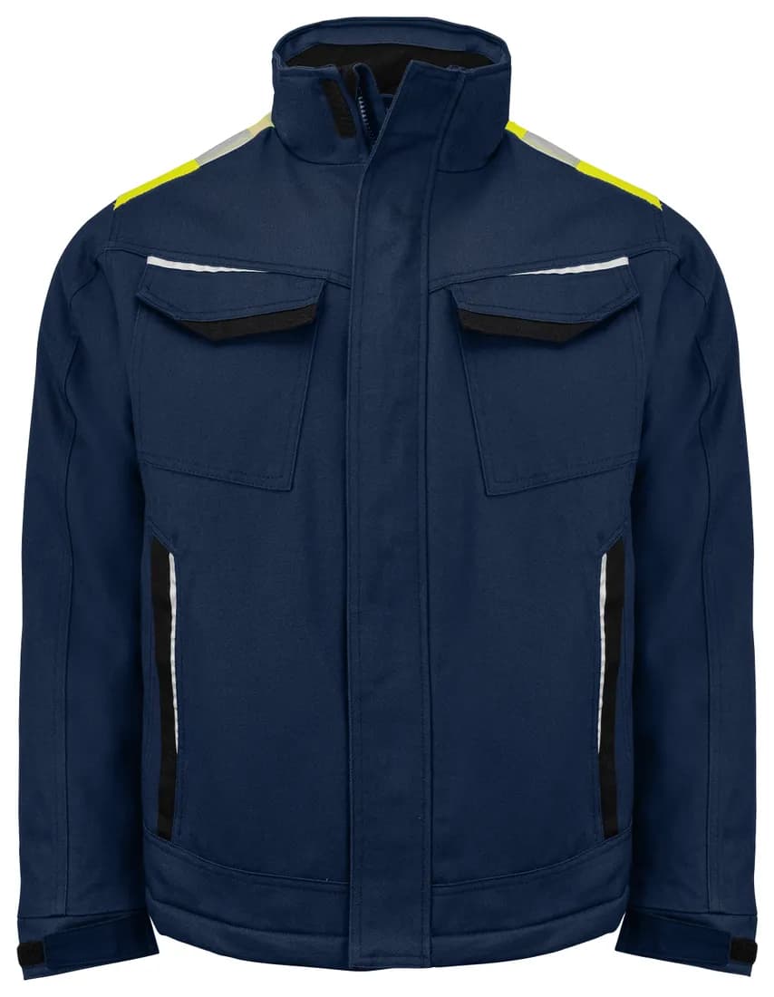 5438 Gefütterte Jacke mit Kontrastelementen