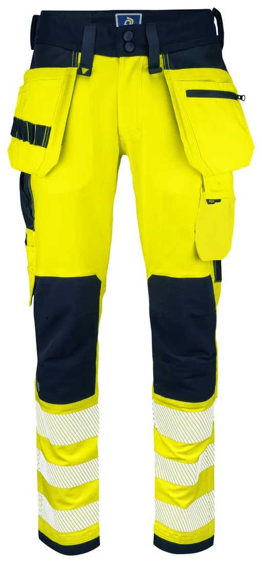 6573 Bundhose Vollstretch mit Hängetaschen EN ISO 20471 Klasse 2