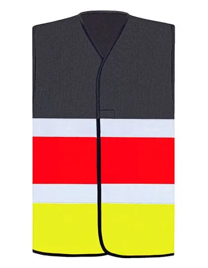 National Safety Vest – Schwarz / Rot / Gelb