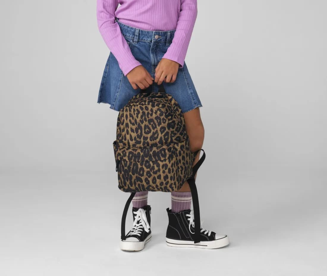 Leopard Print Mini Backpack