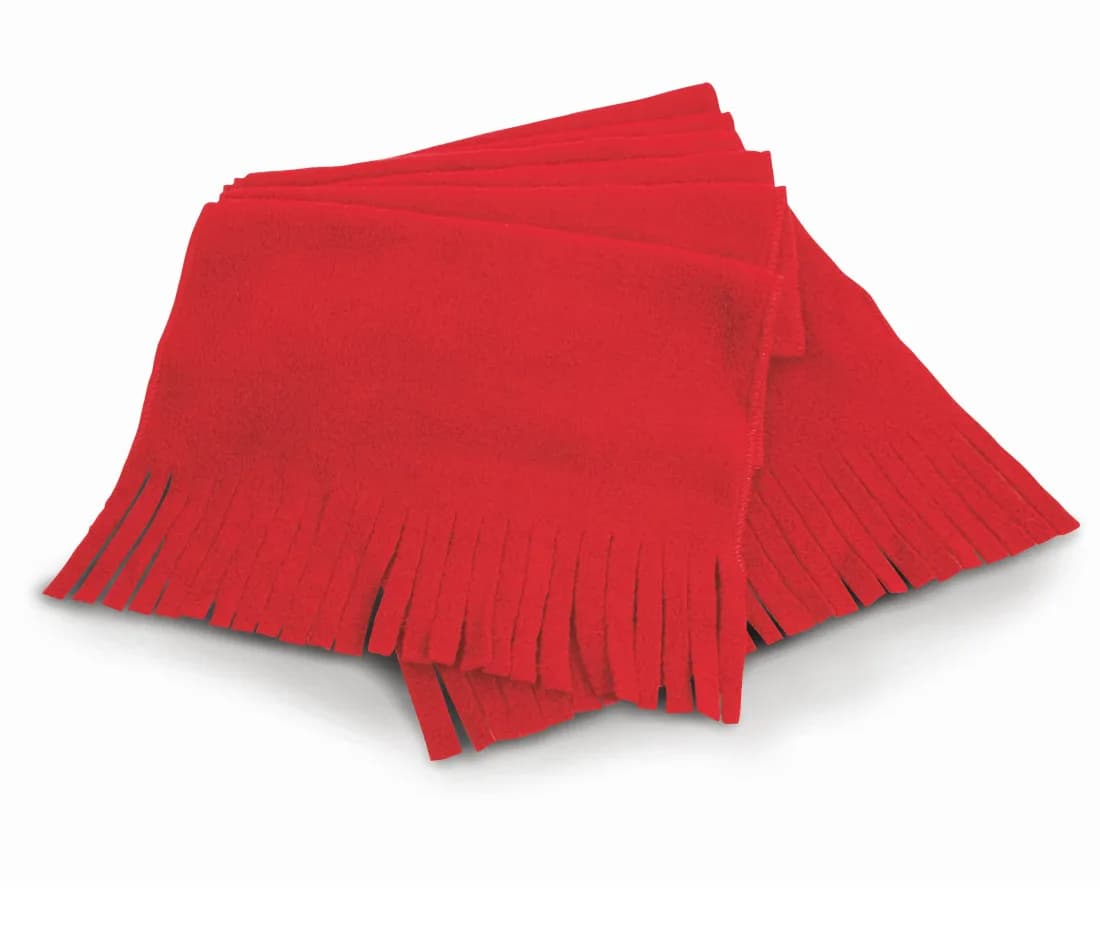 Fleeceschal mit Fransen «Polartherm™» – Rot