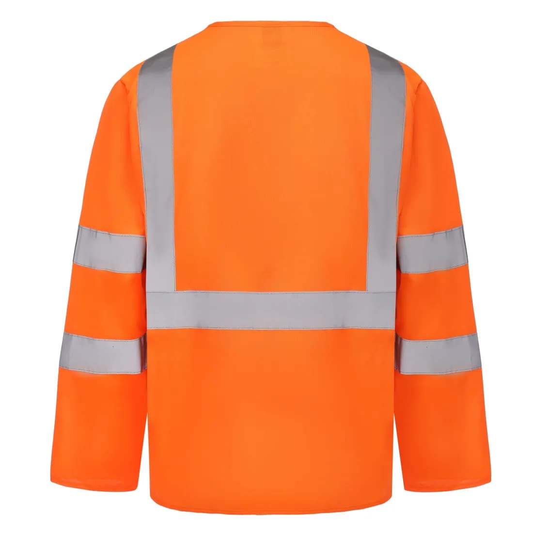 Hi-Vis Executive Long Sleeve Waistcoat – Warnorange – Rückansicht