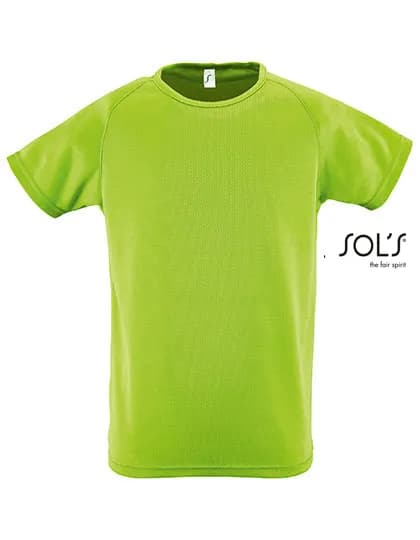 Kids’ Raglan Sleeved T-Shirt Sporty – Vert (Apple Green)