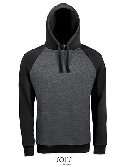 Unisex Seattle Sweat – Anthrazit meliert / Schwarz