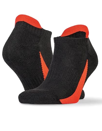 Sneaker Sports Socks (3 Pair Pack) – Schwarz / Rot