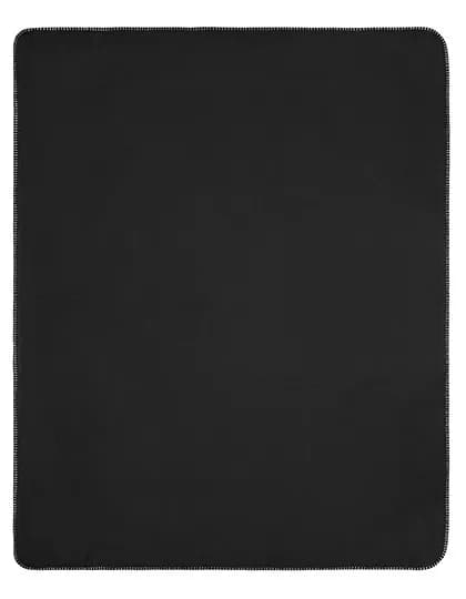 Fleece Blanket – Noir / Gris clair
