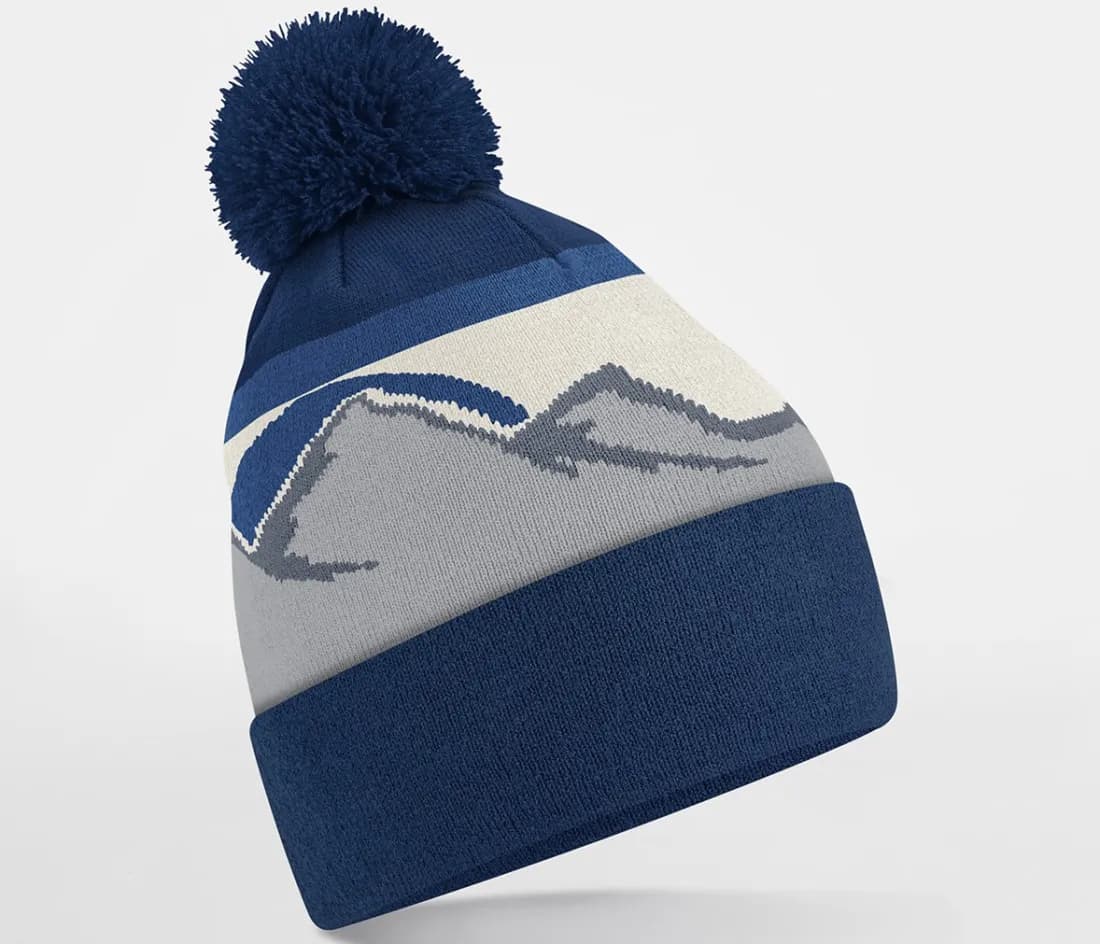 Pompom Mountain Peaks Beanie