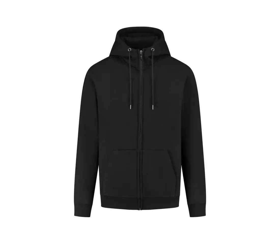 Sweat zippé à capuche en coton bio