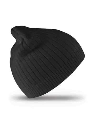 Cotton Knitted Beanie – Noir