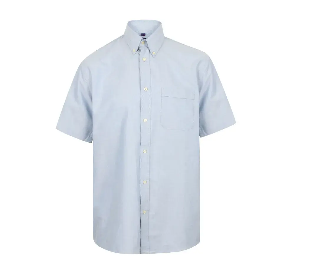 Herren Oxford-Kurzarmhemd – Blau