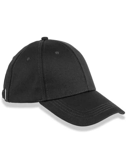 6-Panel Organic Cotton Cap – Schwarz