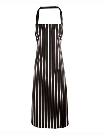 Striped Bib Apron – Schwarz / Weiss