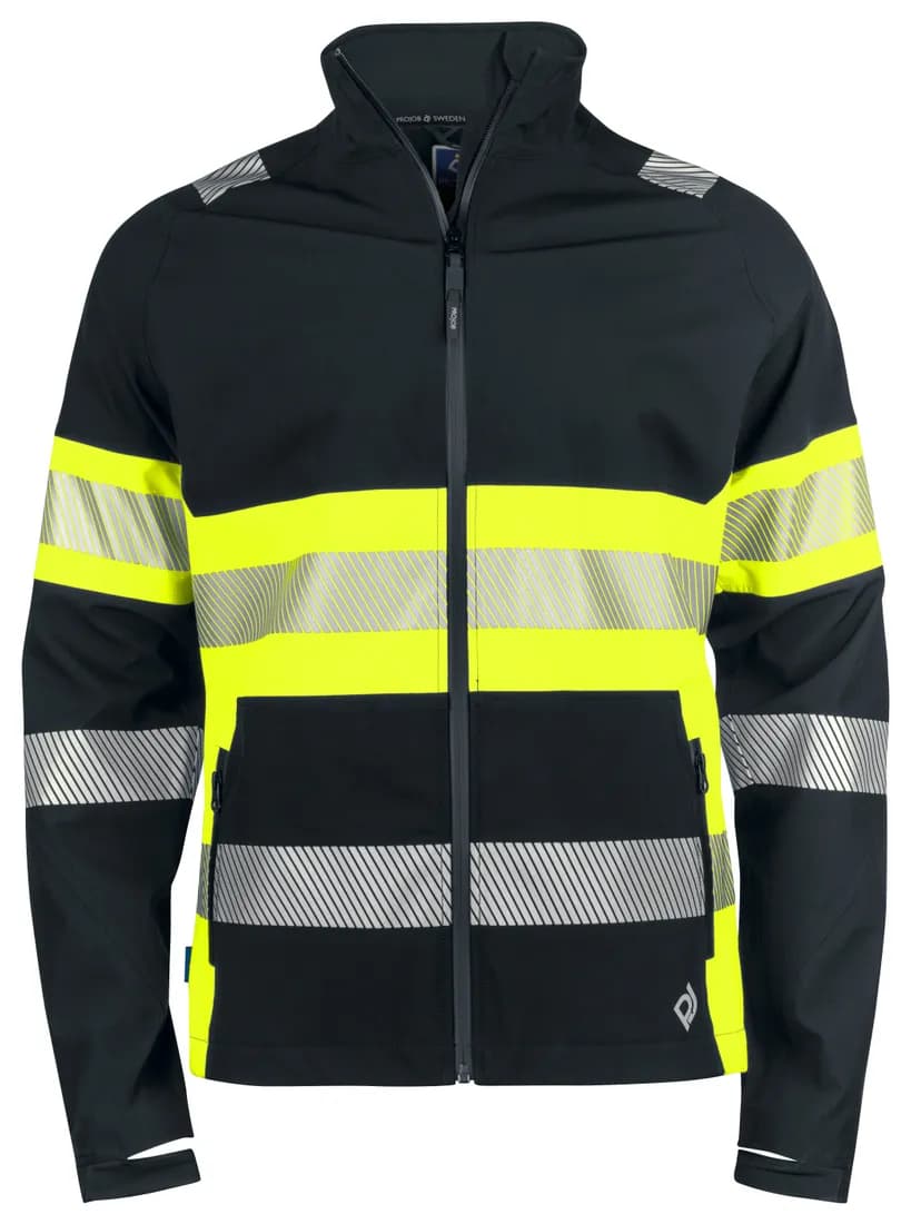 6442 Wind- und Wasserdichte Softshell Jacke EN ISO 20471 Klasse 1