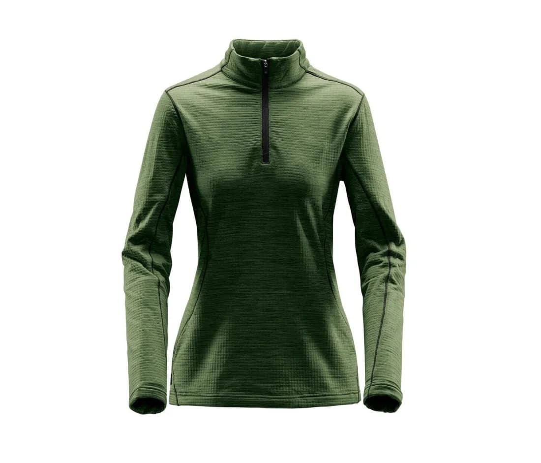 Sous-couche thermique col zippé femme – Brun