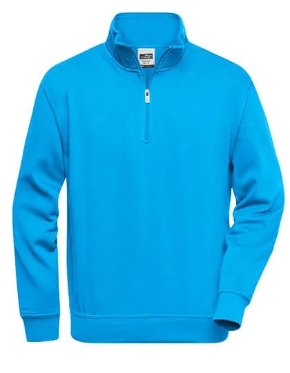Workwear Half Zip Sweat – Turquoise (Aqua)