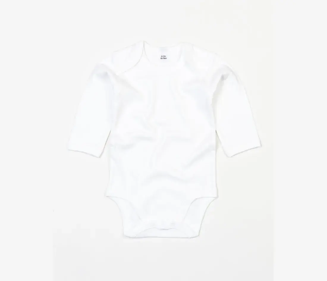 Baby Long Sleeve Bodysuit – Weiss