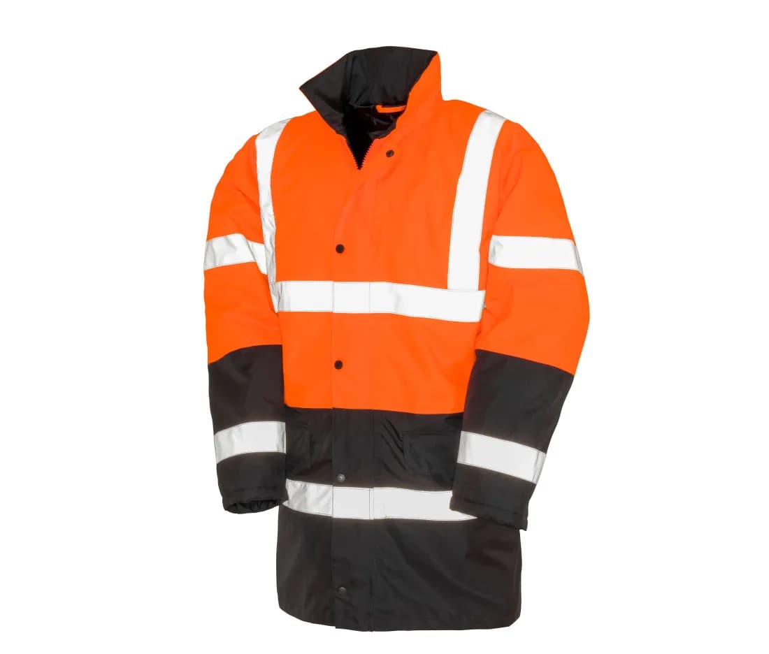 Veste haute visibilité bicolore «Motorway» – Orange fluo / Noir