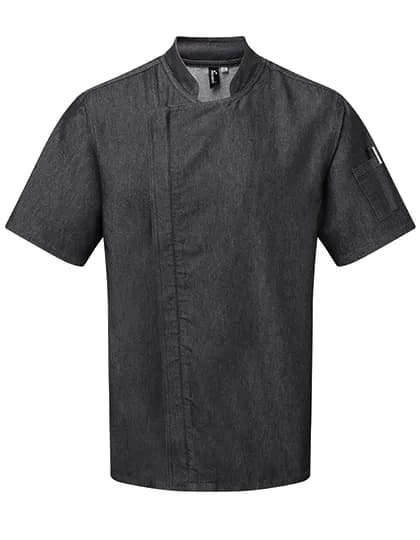 Chef’s Zip-Close Short Sleeve Jacket – Schwarz