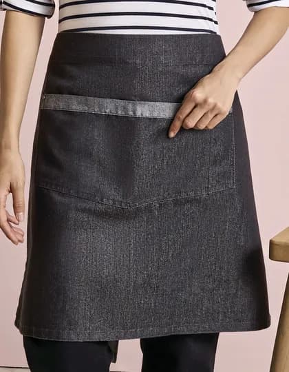 Domain Contrast Denim Waist Apron