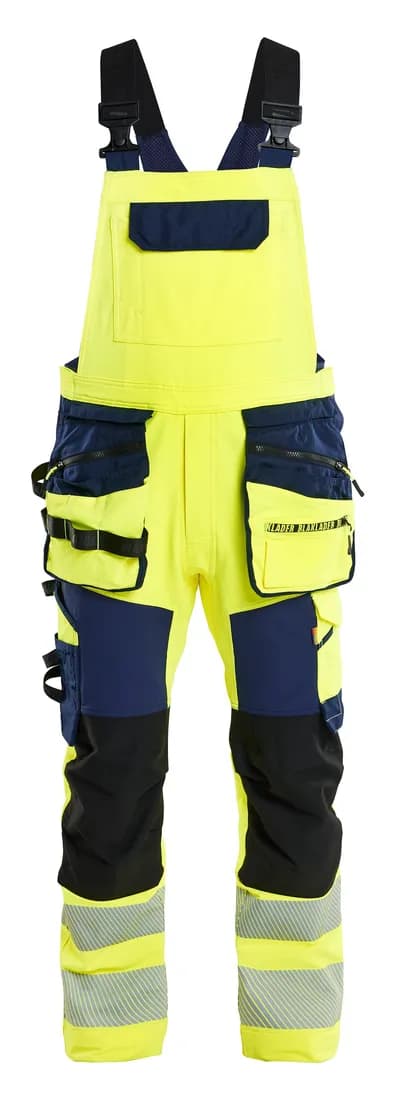 Salopette stretch 4D haute-visibilité à poches flottantes détachables