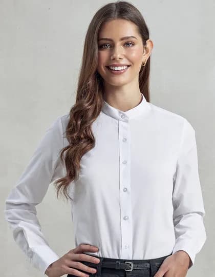 Women’s Banded Collar Grandad Shirt