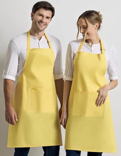 Colours Collection Bib Apron With Pocket