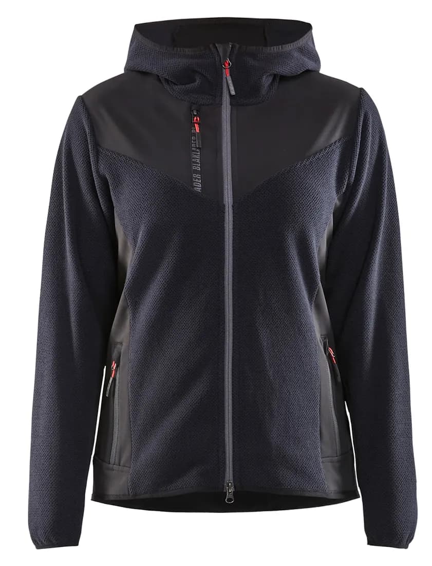 Veste tricotée softshell à capuche femme