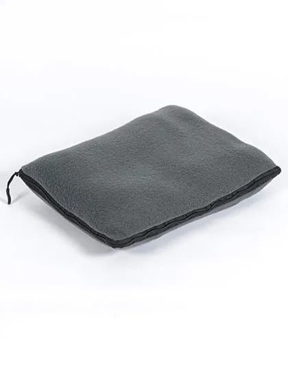 Microfleece-Blanket-Cushion-Set Recycled – Grau