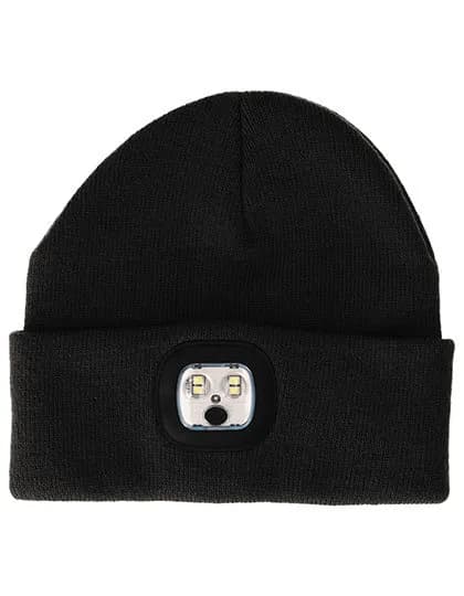 LED Beanie – Schwarz