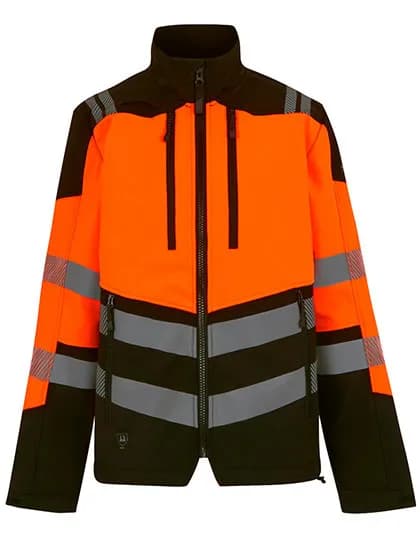 Hi-Vis X-Pro 3 Layer Softshell Jacket (Class 2) – Schwarz / Orange