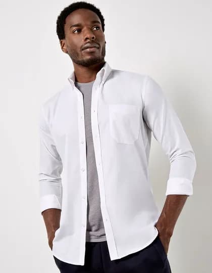 Men’s Slim Fit Workwear Oxford Shirt Long Sleeve