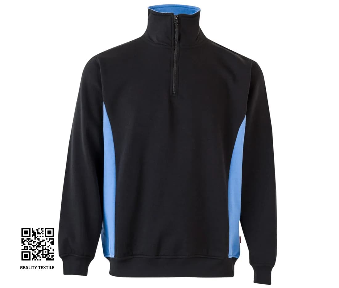 TWO-TONE HALF-ZIP SWEATSHIRT – Zweifarbiges Sweatshirt