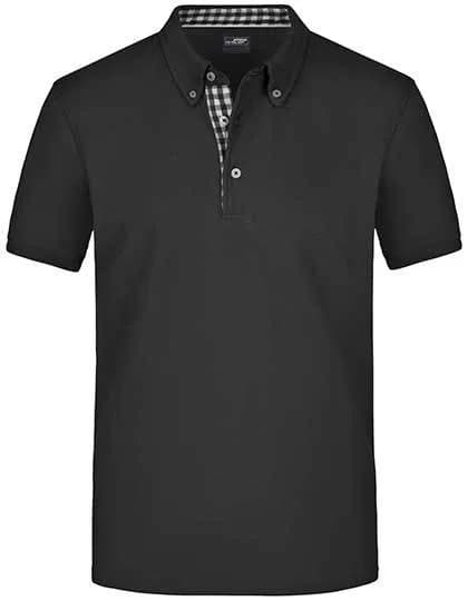 Men’s Plain Polo – Schwarz / Weiss